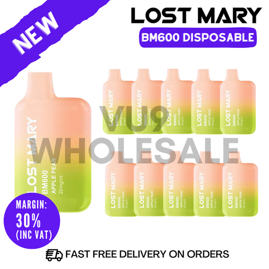 Shop Apple Pear Lost Mary 600Puff Box Of 10 | Bulk Buy UK - UK Vape World