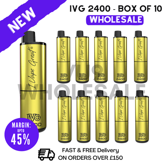 Shop Banana Edition IVG 2400 Disposable Vapes Bulk Buy - Box Of 10 - VU9 WHOLESALE