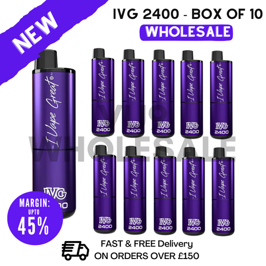 Shop Berry Fizz IVG 2400 Disposable Vapes Bulk Buy - Box Of 10 - VU9 Wholesale