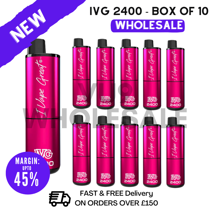 Shop Berry Lemonade ICE IVG 2400 Disposable Vapes Bulk Buy - Box Of 10 - VU9 WHOLESALE