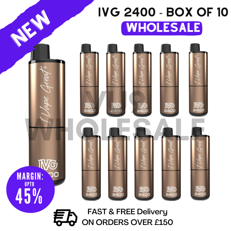 Shop Coffee Edition IVG 2400 Disposable Vapes Bulk Buy - Box Of 10 - VU9 Wholesale