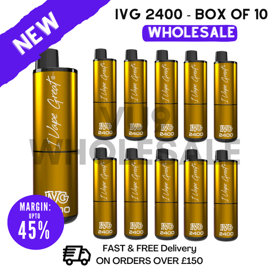 Shop Cola Lime IVG 2400 Disposable Vapes Bulk Buy - Box Of 10 - VU9 Wholesale