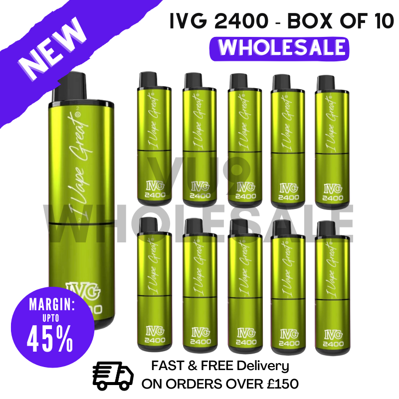 Buy Bulk Lemon Lime IVG 2400 Disposable Vapes Bulk Buy - Box Of 10 - VU9 Wholesale