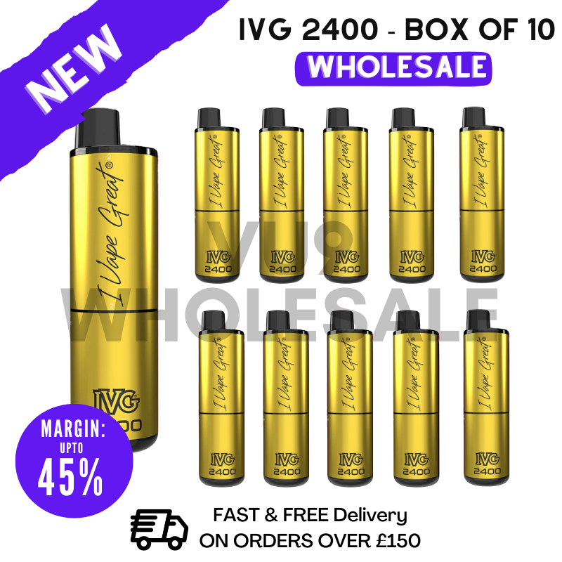 Buy Online Lemonade Edition IVG 2400 Disposable Vapes Bulk Buy - Box Of 10 - VU9 Wholesale