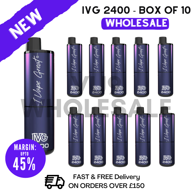 Shisha Edition IVG 2400 Disposable Vapes Bulk Buy - Box Of 10