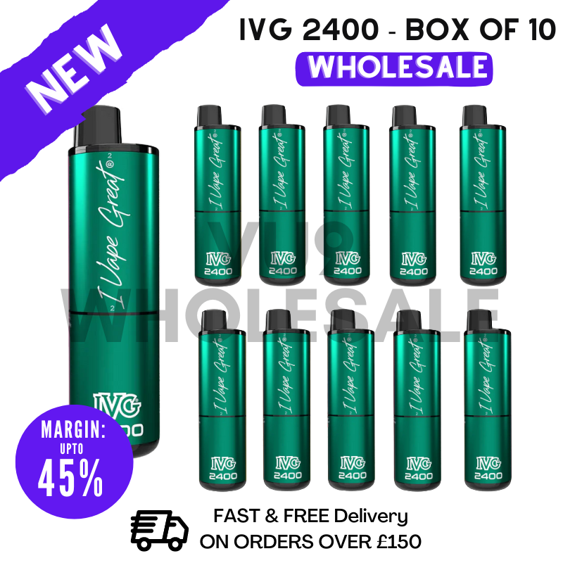 Shop Menthol Edition IVG 2400 Disposable Vapes Bulk Buy - Box Of 10 - VU9 Wholesale