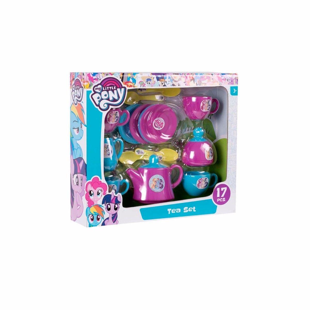 My Little Pony 17 Piece Role Pretend Play Tea Set Kids Toys Games 0691 (Parcel Rate)