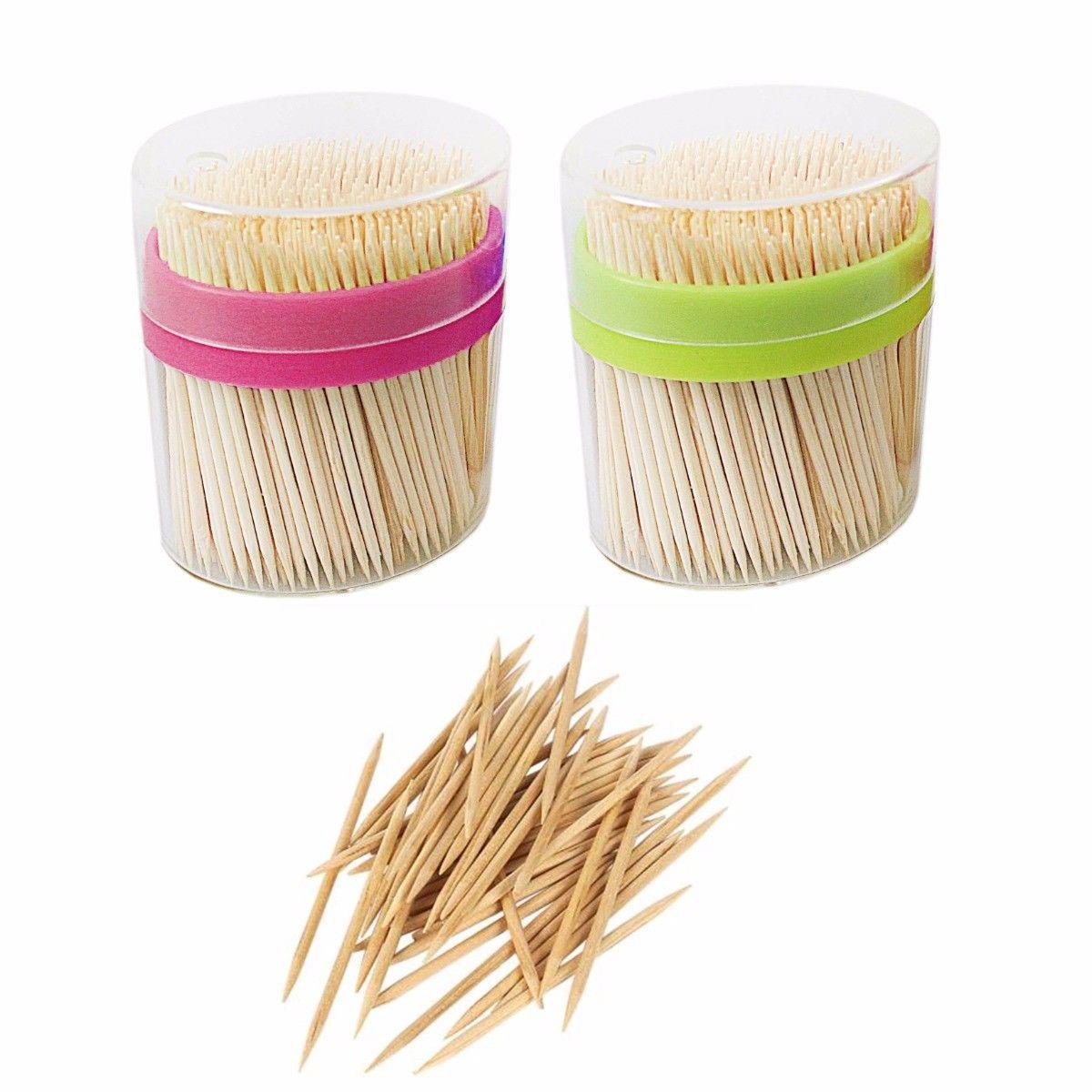 Pack of 400 Double Ended Toothpicks/ Cherry Cocktail Sticks In Plastic Tub   4835 (Large Letter Rate)