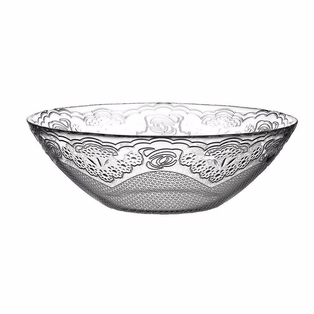 Stylish Lacy Salad Clear Glass Bowl  7765 (Parcel Rate)