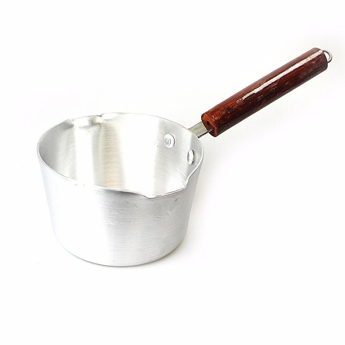 Aluminum Multipurpose Milk Pan With 9” Wooden Handle 0000 (Big Parcel Rate)