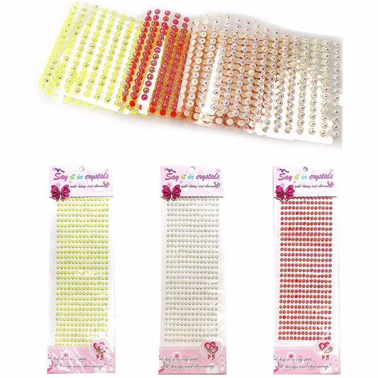 Crystal Stickers In Assorted Colours Art & Craft Random Sent 3491 (Parcel Rate)