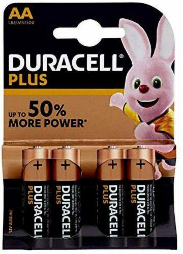 4x Duracell AA Batteries LR6 / MN1500 Plus Power Non Rechargeable 2241 (Large Letter Rate)